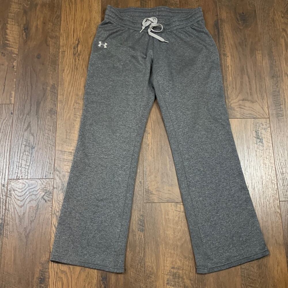 Under Armour Semi-Fitted Fleece Gray Heathered Draw String Pants